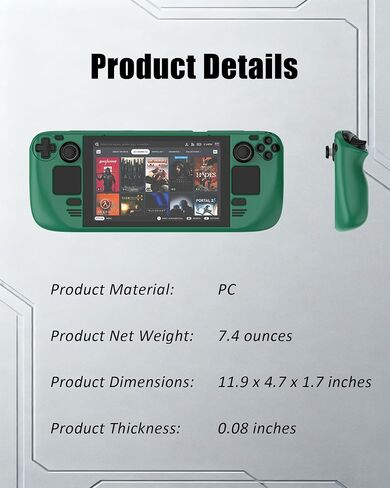 Nexytrix Steam Deck Case for LCD/OLED - Protective Cover with Kickstand, Shockproof Anti-Scratch Slim PC Shell for Gaming & Travel (Aqua) in Saudi Arabia