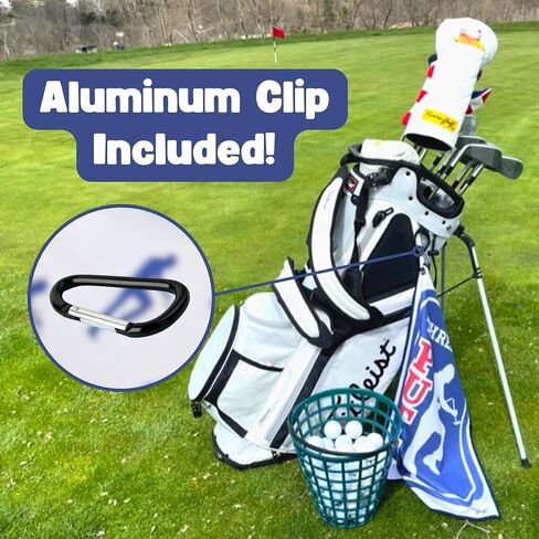 Three Putt Funny Golf Towel for Golf Bag | Golf Towels for Men, Golf Accessories for Men | Microfiber Fabric, Designs On Front & Back, Clip Included (16x24in) in Saudi Arabia