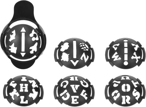 Golf Ball Liner, 1 Set Golf Line Marking Drawing Stencils Golf Ball Marker Alignment Tool for Golfer, Black in Saudi Arabia