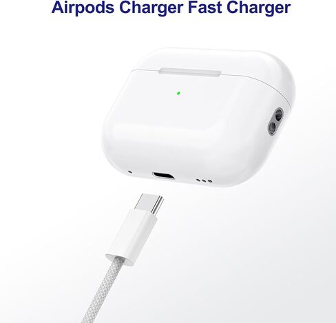 10FT AirPods 4 Charger Fast Charging USB C Wall Block Plug&10Foot USB C to C Woven Cable for AirPods 4,Air-Pods Pro 2,Air-Pods Max 2 (2024),TV Remote 3/4th,TV 4K/Siri Remote 3,iPhone 16/15,Pro Max in Kuwait