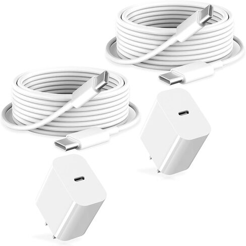 Apple iPad Charger, iPad Pro Charger, GKW 20W USB C Fast Charger for iPad 12.9/11/10.9 inch, Air 5th/4th, Mini 6th, 10th Generation, Apple Certified 10ft C to C Cable for New iPad 2022/2020/2018,2Pack in Kuwait