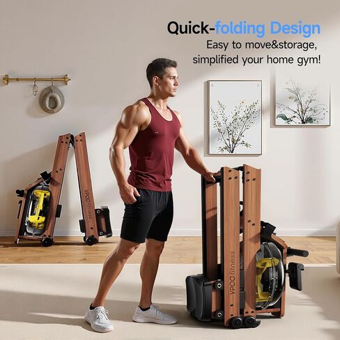 آلة التجديف للمنزل ، سعة 350 رطلاً ، مقاومة صامتة من 16 مستوى ، آلات التجديف المغناطيسي للمنزل القابلة للطي ، آلة تجديف مدمجة للتمرينات الرياضية الكاملة للقلب والقوة مع دعم التطبيق in Kuwait