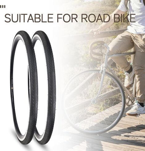 ZUKKA Bike Tire 700×25C/28C Road Bike Tire Foldable Replacement Bike Tire for Road Bike Hybrid Bike Gravel Bike in Saudi Arabia