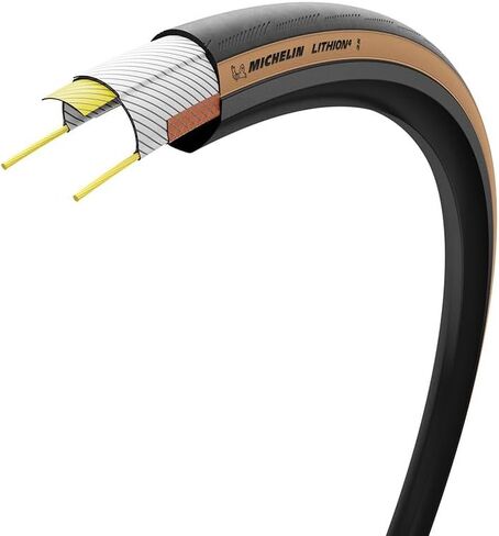 Michelin Lithion 4 Classic Road Tire 700x30C Folding Clincher with MAGI-X Compound, Tanwall, Enhanced Rolling Efficiency & Durability for Cycling Enthusiasts in Saudi Arabia