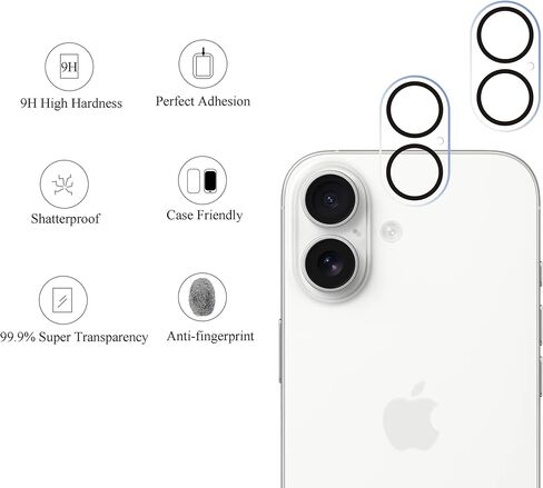Ailun Camera Lens Protector for iPhone 13 6.1" ＆ iPhone 13 Mini 5.4",Tempered Glass,9H Hardness,Ultra HD,Anti-Scratch,Easy to Install,Case Friendly [Does not Affect Night Shots][2 Pack] in Saudi Arabia