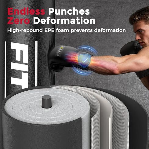 FITVEN Freestanding Punching Bag with Boxing Gloves Heavy Boxing Bag with Suction Cup Base for Adult Kids - Men Stand Kickboxing Bag in Saudi Arabia