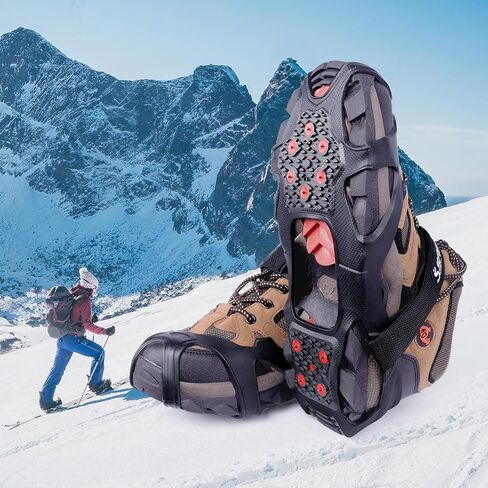 Tungsten Crampons Ice Cleats for Shoes and Boots - Traction Grips for Hiking, Walking, Running on Snow and Ice - For Women, Men, Kids in Saudi Arabia