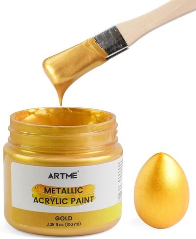 طلاء أكريليك فضي من Artme ، الطلاء الفضي 100 مل للفن ، والرائعات اليدوية ، وغير سامة ، غير مهيأة ، مثالية للقطن ، الخشب ، النسيج ، الخزف ، لوازم الحرف الحجرية in Kuwait