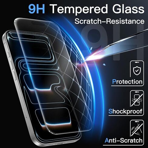 JETech Matte Screen Protector for iPhone 17 Pro Max 6.9-Inch, Anti-Glare 9H Tempered Glass Film, Anti-Fingerprint, Smooth Touch, Easy Installation, Case-Friendly, 2-Pack in Saudi Arabia