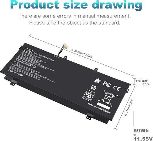 tree.nb sh03 sh03xl sh03057xl بطارية لـ HP Specter X360 13 W023DX 13-W0XX 13-W013DX Bare 859026-421 859356-855 TPN-Q178 in Kuwait