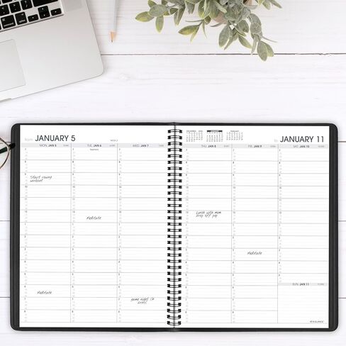 AT-A-GLANCE 2026 Appointment Book Planner, Weekly, 8-1/4" x 11", Large, Easy Viewing Large Print, Black (70LP010526) in Saudi Arabia