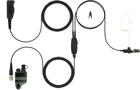 Two-Wire Acoustic Tube Earpiece Headset for Harris XL45 XL95 XG15 XG25 XG75 Radios with Mic and Quick Disconnect in Saudi Arabia