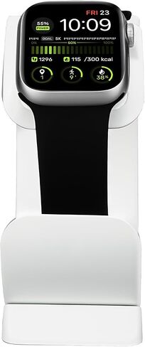 حامل شحن للساعة لمنضدة - قاعدة شحن مدمجة متوافقة مع سلسلة ساعات Apple 1/2/3/4/5/6/7/8/SE/Ultra (أبيض) in Saudi Arabia