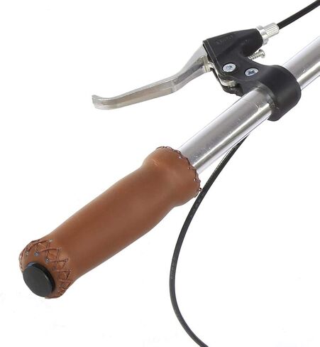 Dioche Bike Handlebar Grips, Non Slip Retro Artificial Leather Handlebar Grips Bike Handle Cover Grips for Cycling Road Mountain Bike Handlebar Grips (1 Pair)(Brown) in Saudi Arabia