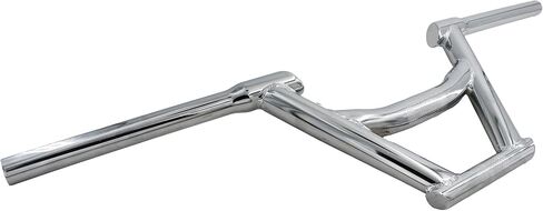 BMX Handlebar, 710mm Length, 31.8mm/22.2mm Clamp, Black and Chrome (Chrome) in Saudi Arabia