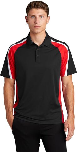 SPORT-TEK Men's Tricolor Micropique Sport Wick Polo in Saudi Arabia