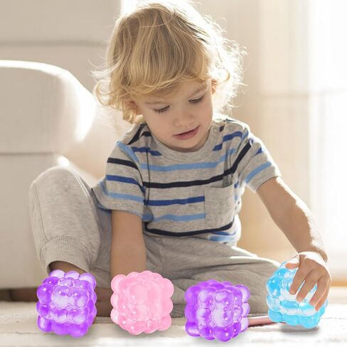 4Pack Squishy Squieve Toys ، لعبة الضغط الفائق ، ألعاب تخفيف الإجهاد للأطفال البالغين ، ألعاب حسية للأطفال المصابين بالتوحد ، ألعاب تململ ، تفضل حفلات الإغاثة بالقلق للفتيات والفتيان (القطن) in Kuwait