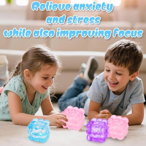 4Pack Squishy Squieve Toys ، لعبة الضغط الفائق ، ألعاب تخفيف الإجهاد للأطفال البالغين ، ألعاب حسية للأطفال المصابين بالتوحد ، ألعاب تململ ، تفضل حفلات الإغاثة بالقلق للفتيات والفتيان (القطن) in Kuwait