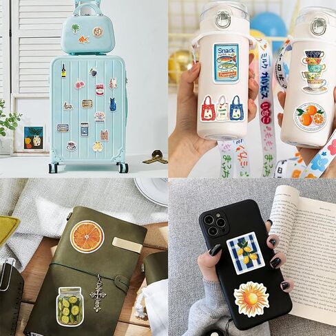 150Pcs Aesthetic Stickers, Vintage Watercolor Decals, Food Fruit Stickers, Coquette Sticker for Laptop, Scrapbooking, Journaling, Water Bottle, Waterproof Vinyl Stickers for Kids Teens and Adults in Saudi Arabia