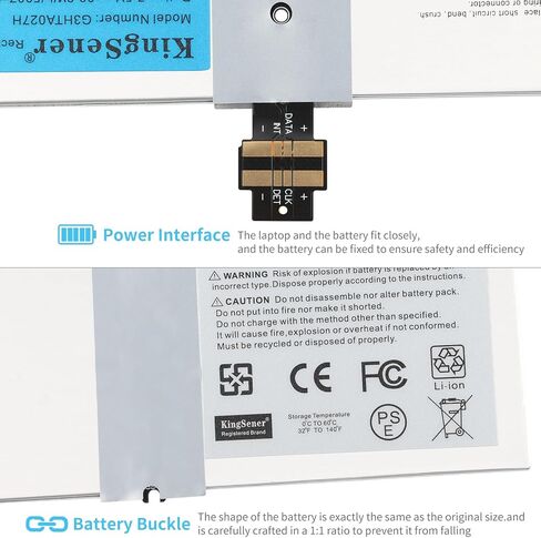 G3HTA020H DAK822470K بطارية لكتاب سطح Microsoft 1 1703 1704 1705 CR7 13.5 "CR7-00005 CR7-00007 بطارية الشاشة 7.5V 2387MAH 18WH in Saudi Arabia