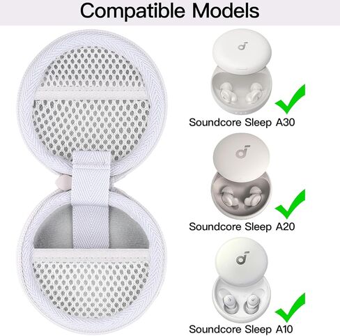 khanka for Anker Soundcore Sleep A30 A20 Earbuds Protective Case, Hard Travel Case Compatible with Soundcore A30 Sleep Ear Buds for Sleeping, Case Only (Brown) in Saudi Arabia