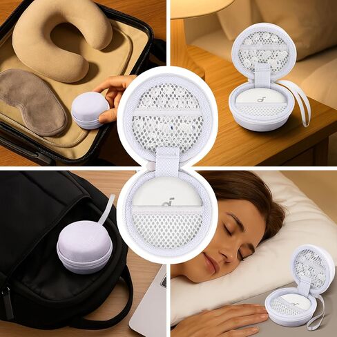 khanka for Anker Soundcore Sleep A30 A20 Earbuds Protective Case, Hard Travel Case Compatible with Soundcore A30 Sleep Ear Buds for Sleeping, Case Only (Brown) in Saudi Arabia