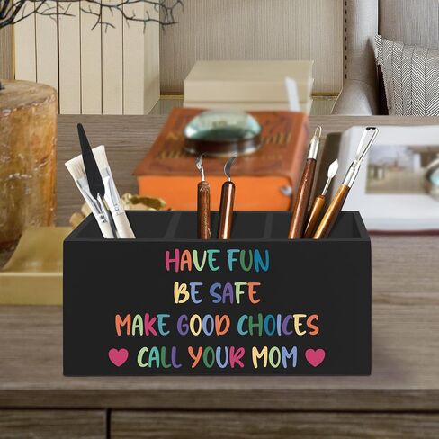 Boho Classroom Decor, Boho Classroom Pen Pencil Holder Organizer for Desk Accessories, I'm So Happy You're Here Wooden Box Sign Desk Decor for Kids Room Bedroom Decoration in Saudi Arabia