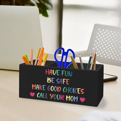 Boho Classroom Decor, Boho Classroom Pen Pencil Holder Organizer for Desk Accessories, I'm So Happy You're Here Wooden Box Sign Desk Decor for Kids Room Bedroom Decoration in Saudi Arabia
