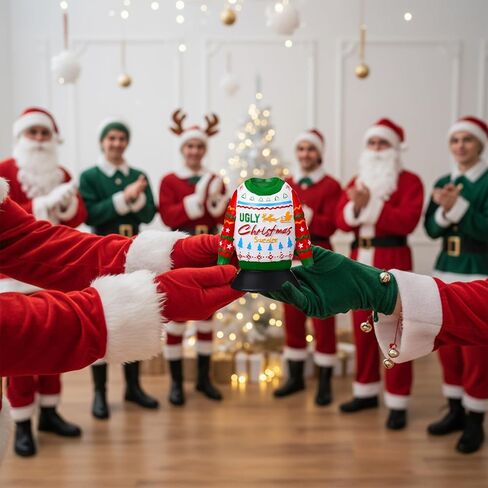 3 Pcs Ugly Christmas Sweater Trophies with Mark Christmas Ugly Sweater Party Trophy Award Game Prizes for Adults Xmas Contest Party Awards in Saudi Arabia