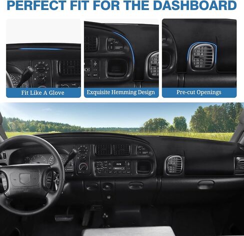 FIILINES Dash Cover for 2004-2010 Toyota Sienna, Dashboard Mat Accessories Dash Cover Sunshade Nonslip Mesh Protector No Glare Black in Kuwait