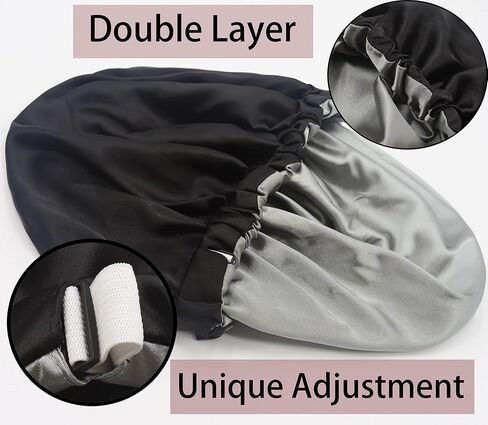 Satin Bonnet Silky Sleep Cap,Adjustable Hair Bonnet for Braids Curly Hair in Saudi Arabia