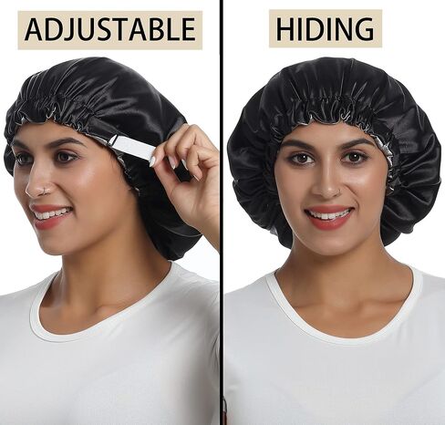 Satin Bonnet Silky Sleep Cap,Adjustable Hair Bonnet for Braids Curly Hair in Saudi Arabia