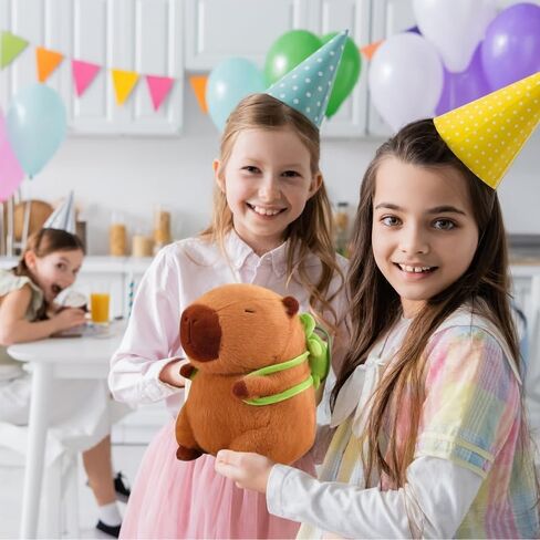 Capybara Plush مع حقيبة ظهر للسلحفاة ، Kawaii Capybara دمية محشوة هدايا عيد ميلاد الزخرفة ، لعبة جميلة أفخم لمحبي الفتيات الكرتون in Kuwait