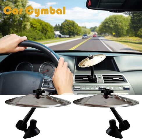 2PCS CAR CAR CAMBAL VENT-MINI GOLD CRASH CYMBAL للوحة القيادة للسيارات-ملحق موسيقي ممتع لعازفي الطبول ، عشاق الموسيقى-سهلة CLIP-ON DRUBALS ، الفولاذ المقاوم للصدأ ، لا توجد أدوات مطلوبة in Kuwait