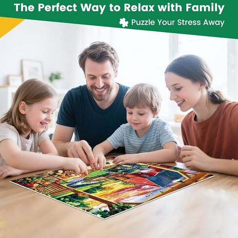 500 Piece Puzzle for Adult,Colorful Town Building Jigsaw Puzzle for Kids Adult Seniors,Landscape Lover Puzzle for Kids Ages 8-10 10-12,Challenging Family Game Great Gift for Family Friends,20.5*15 In in Saudi Arabia