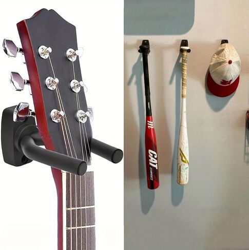 Guitar Wall Mount Hanger Hook - U-Shaped Guitar Hanger for Hanging Coats, Bags, Towels, Gun, Guitar - Ideal forAcoustic, Electric Guitar, Banjo, Bass, for Guitar Player in Saudi Arabia
