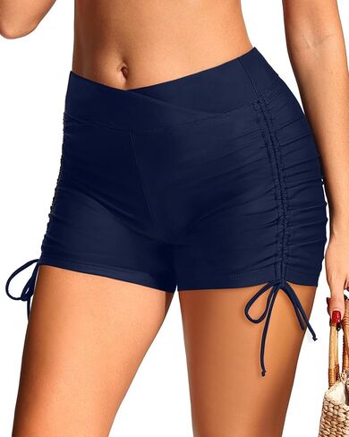 Tempt Me Women Swim Shorts High Waisted Bathing Suits Bottoms Tummy Control Swimsuit Boyshorts in Saudi Arabia