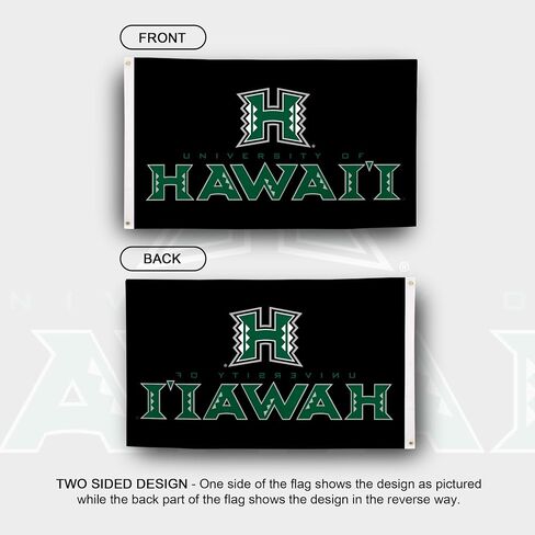 Desert Cactus University of Hawaii 100% Polyester Indoor Outdoor 3x5 feet Banner Rainbow Warriors UH (Flag R) in Saudi Arabia
