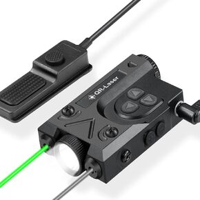 SMSlaser Upgraded Red/Green/Blue/Purple Laser Sight + Infrared(IR) Laser Beam + 1200 Lumens Tactical Flashlight with Rechargeable Battery, Including Battery Charger and Remote Control Switch in Kuwait