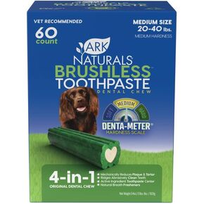 Ark Naturals معجون الأسنان بدون فرش ، ومضغ أسنان الكلاب للسلالات المتوسطة ، والتنفس الناتبي in Kuwait