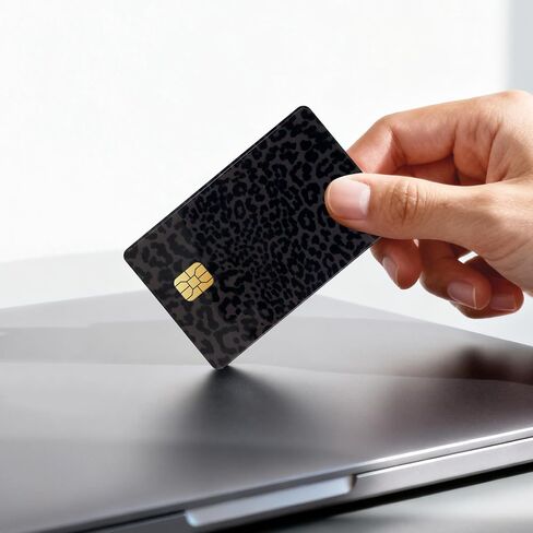 Credit Card Skin Stickers 4Pcs Leopard Print Debit Card Skin Stickers Removable Waterproof PVC Decal Cover Set for Transportation Key Debit Bus Cards Pink Grey Black Cheetah ID Cover for Women in Saudi Arabia