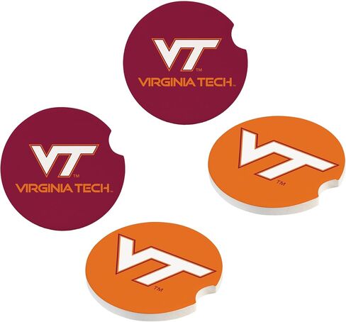 Tech Car Coasters, 2-Pack by Team Sports America, Virginia Tech in Saudi Arabia