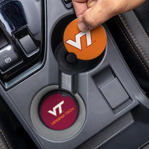 Tech Car Coasters, 2-Pack by Team Sports America, Virginia Tech in Saudi Arabia