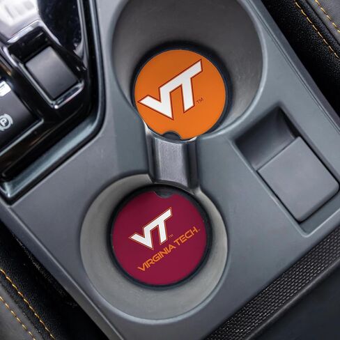 Tech Car Coasters, 2-Pack by Team Sports America, Virginia Tech in Saudi Arabia
