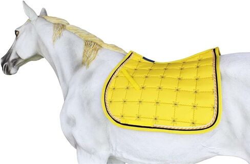 CHALLENGER Horse English Saddle Pad All Purpose Cotton Quilted Trail Saddle Yellow 72134 in Saudi Arabia