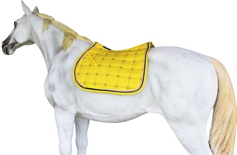CHALLENGER Horse English Saddle Pad All Purpose Cotton Quilted Trail Saddle Yellow 72134 in Saudi Arabia