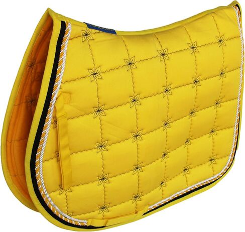 CHALLENGER Horse English Saddle Pad All Purpose Cotton Quilted Trail Saddle Yellow 72134 in Saudi Arabia