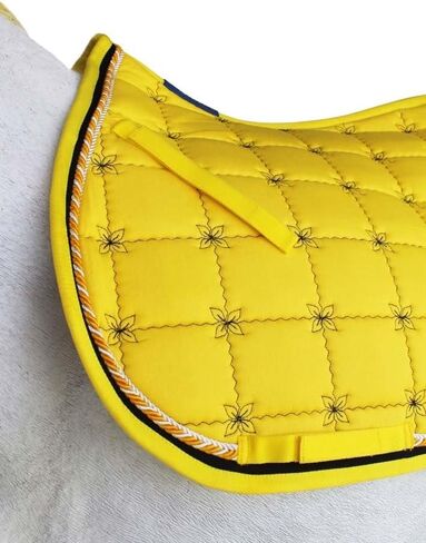 CHALLENGER Horse English Saddle Pad All Purpose Cotton Quilted Trail Saddle Yellow 72134 in Saudi Arabia