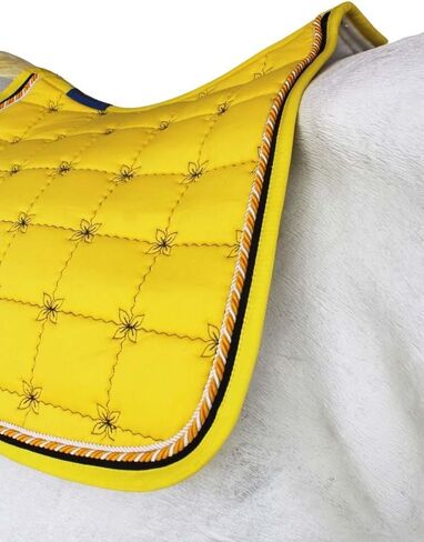 CHALLENGER Horse English Saddle Pad All Purpose Cotton Quilted Trail Saddle Yellow 72134 in Saudi Arabia