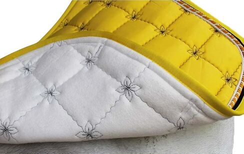 CHALLENGER Horse English Saddle Pad All Purpose Cotton Quilted Trail Saddle Yellow 72134 in Saudi Arabia
